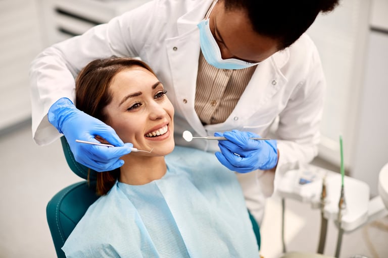 Patient receiving gentle dental care at Tidewater Family Dentistry