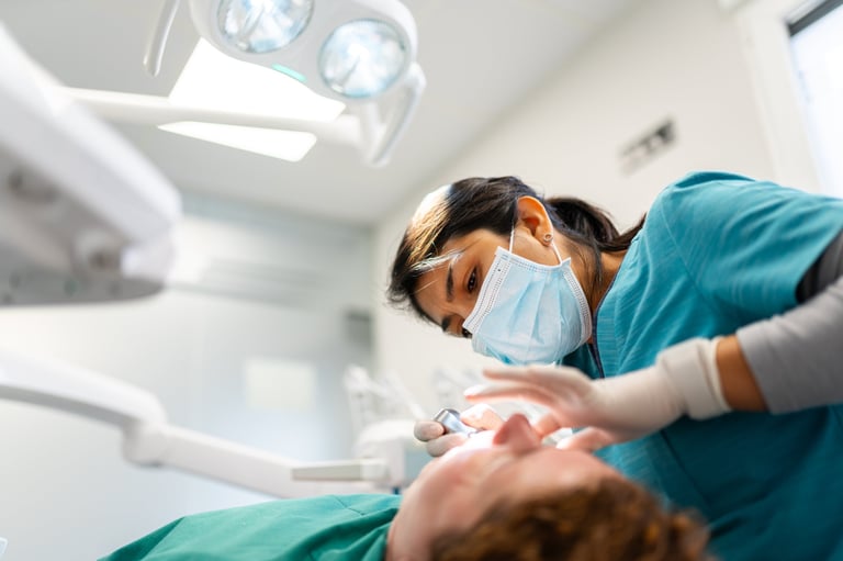Dental examination at Tidewater Family Dentistry